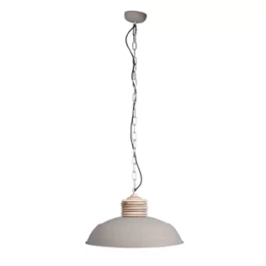 Image of Samsoo Dome Pendant Ceiling Lights Industrial, Wood Blank, Metal