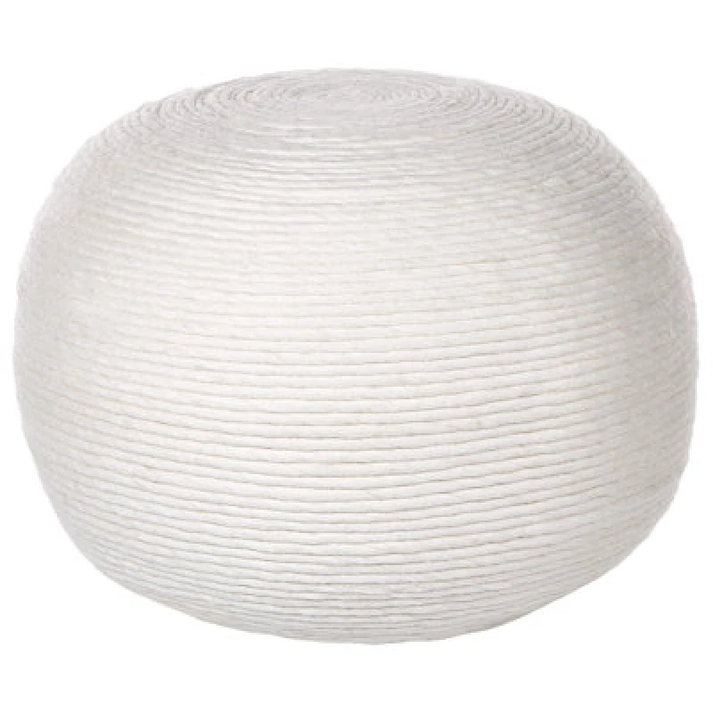 Image of Beliani Pouffe Takhabi Wool White
