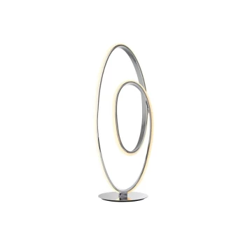 Image of Endon Lighting Aria - Integrated LED Table Lamp Chrome Effect Plate & Matt White Silicone 1 Light IP20