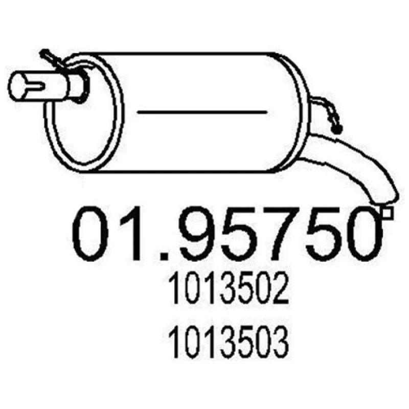 Image of MTS 01.95750 Rear silencer End Silencer (3437)
