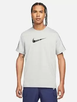Image of Nike NSW Repeat Short Sleeve T-Shirt - Dark Grey, Size L, Men