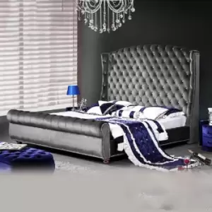 Image of Rosio Upholstered Beds - Plush Velvet, Super King Size Frame, Grey - Grey