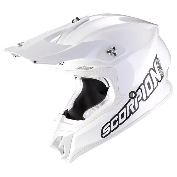 Scorpion VX-16 Evo Air Solid White-White Offroad Helmet Size XL