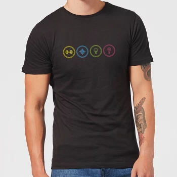 Image of Crystal Maze Game Modes Mens T-Shirt - Black - 3XL - Black