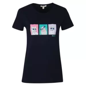 Image of Barbour Womens Beacons Tee Navy 14