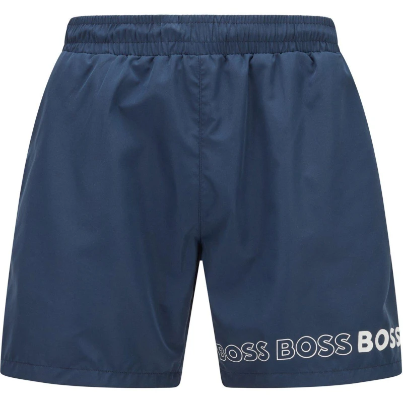 Image of Boss Dolphin Swim Shorts - Blue Blue XS