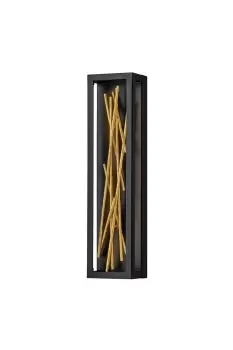 Image of Hinkley Styx Integrated LED Wall Lamp Black & Golded Gold 3000K