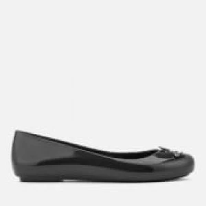 Image of Vivienne Westwood for Melissa Womens Space Love 19 Ballet Flats - Black/Gun Orb - UK 3