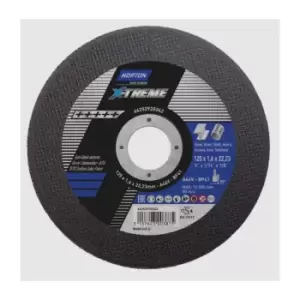 image of 125x1.6x22.23mm NOR-XTREME CUTTING DISC A46V TYPE 41