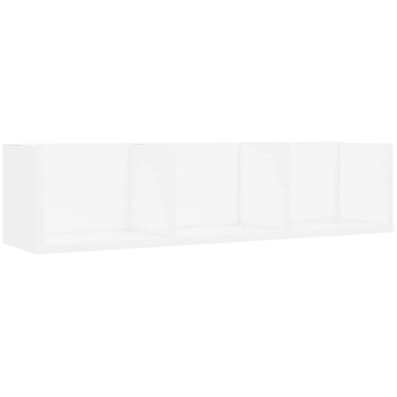 Image of VIDAXL Vidaxl - cd Wall Shelf White 75x18x18cm Engineered Wood 801310