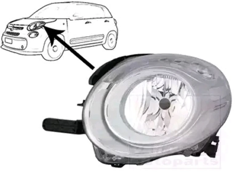 Image of VAN WEZEL 1609963 Headlights H7, Left, with motor for headlamp levelling Headlight (259)