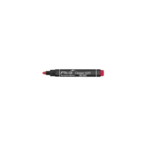 image of 520/40 Permanent Marker Pen 1-4mm Round Bullet Tip Red Fast Drying - Pica