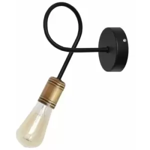 image of Helam Oxford Wall Lamp Black, Patina 25cm