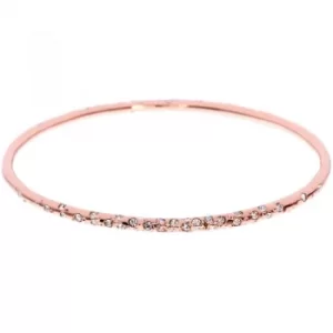 Image of Ladies Karen Millen Rose Gold Plated CRYSTAL SPRINKLE BANGLE SM