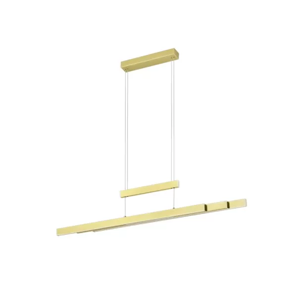 image of Trajan Modern Bar Pendant Ceiling Light Brass Matt 2700K-5000K