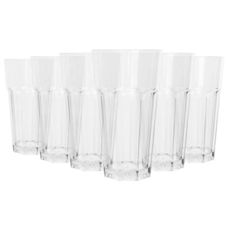 Image of Argon Tableware Reusable Plastic Highball Glasses - 580ml - Pack of 6 Clear