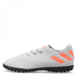 Image of adidas Nemeziz 19.4 Junior Astro Turf Trainers - Grey/Orange