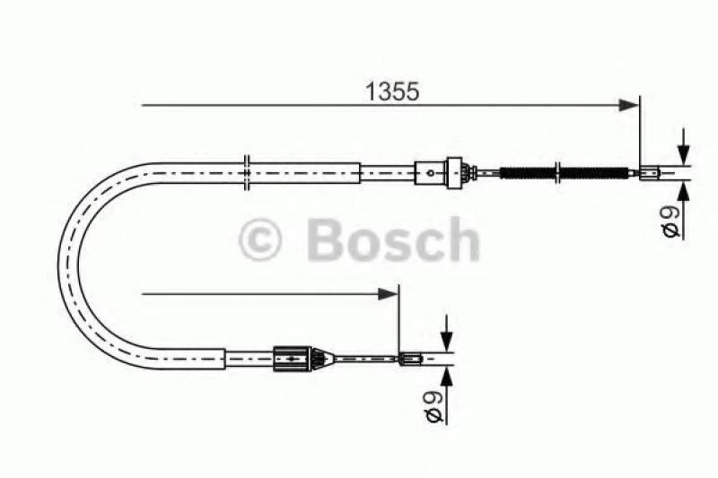 Image of Bosch 1 987 477 644 Brake Cable 1355mm Cable,parking brake (124)