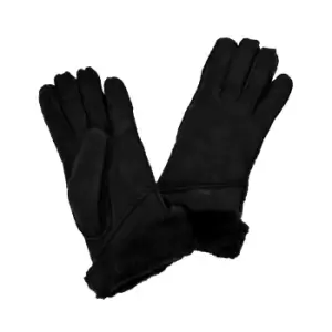 image of Eastern Counties Leather Womens/Ladies Long Cuff Sheepskin Gloves (M) (Black)