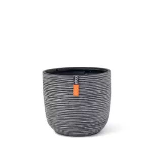 Image of Capi Europe Planter Ball Rib 17X15Cm Black Planter Pot