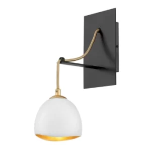 Image of Lisa McDennon by Hinkley Nula 1 Light Wall Light Shell White, Luxe Gold