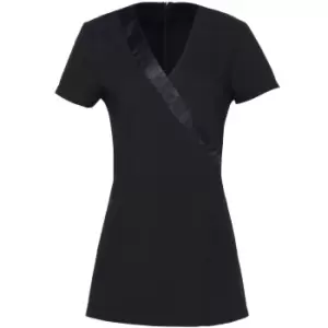Image of Premier Womens/Ladies Rose Beauty & Spa Wrap Satin Trim Tunic (6) (Black)