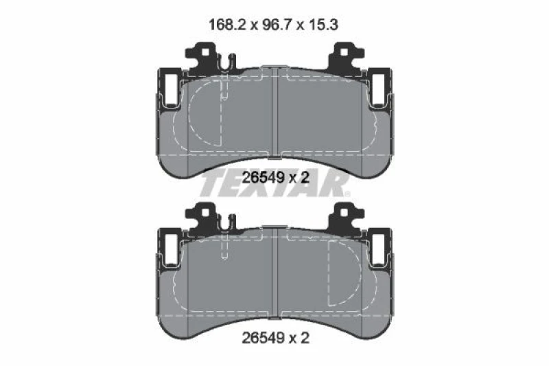Image of Brake pad set TEXTAR 2654901