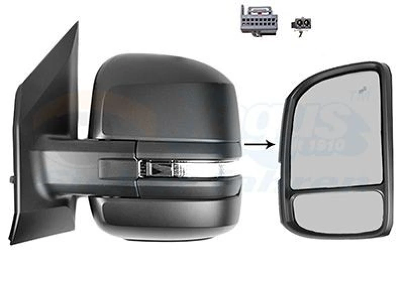 Image of VAN WEZEL Wing mirror VAN WEZEL 5792817