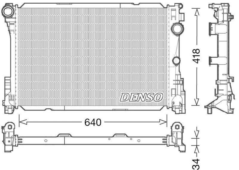 Image of DENSO Engine radiator DENSO DRM17049