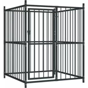 Image of Outdoor Dog Kennel 120x120x150cm Vidaxl Black
