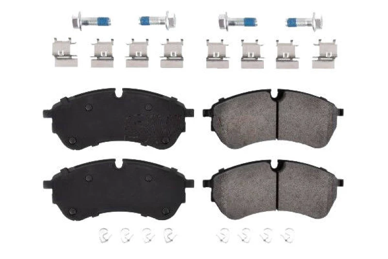 Image of SWAG 33 10 7490 Brake pad set prepared for wear warning indicator, with spring, with fastening material Brake Pad Set,disc brake (402)