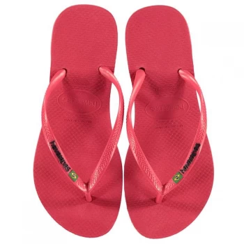 image of Havaianas Brazil Logo Flip Flops - Flamingo 0579