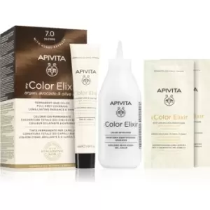 image of Apivita My Color Elixir hair colour ammonia-free shade 7.0 Blonde