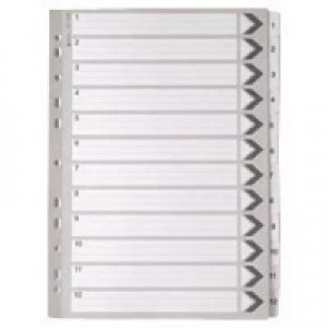 Image of Nice Price A4 White 1-12 Mylar Index WX01529