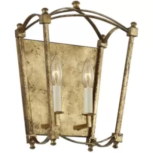 Image of Quintiesse Feiss Thayer Candle Wall Lamp Antique Gold