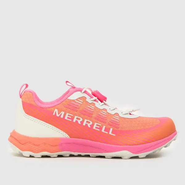 Merrell pink multi agility peak Girls Junior trainers