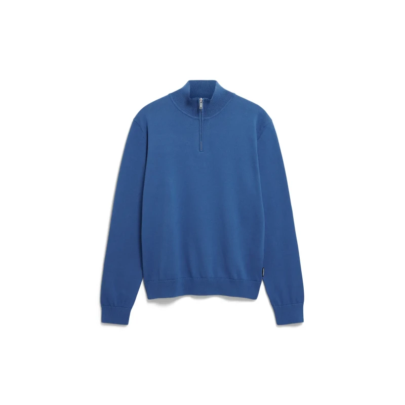 Image of ARMEDANGELS Half-zip knitted jumper Armedangels Faabes Bleu Male M