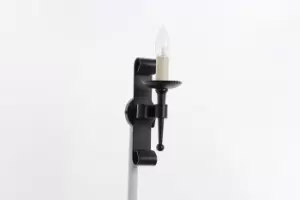 Image of Refectory 1 Light Matt Black Single Wall Light
