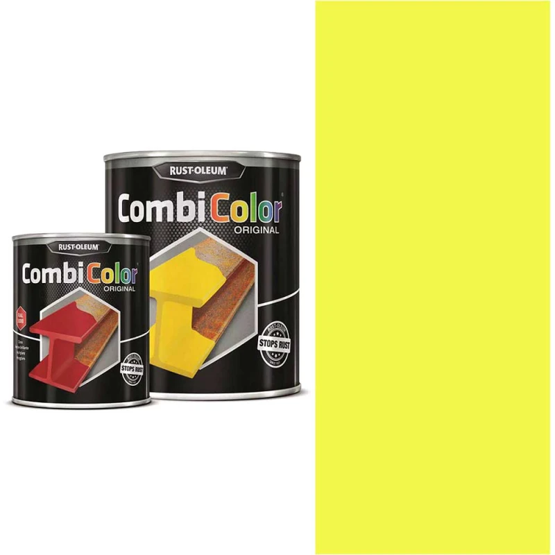 Image of Rust Oleum CombiColor Metal Protection Paint 7343.0.75 Colour: Light Yellow