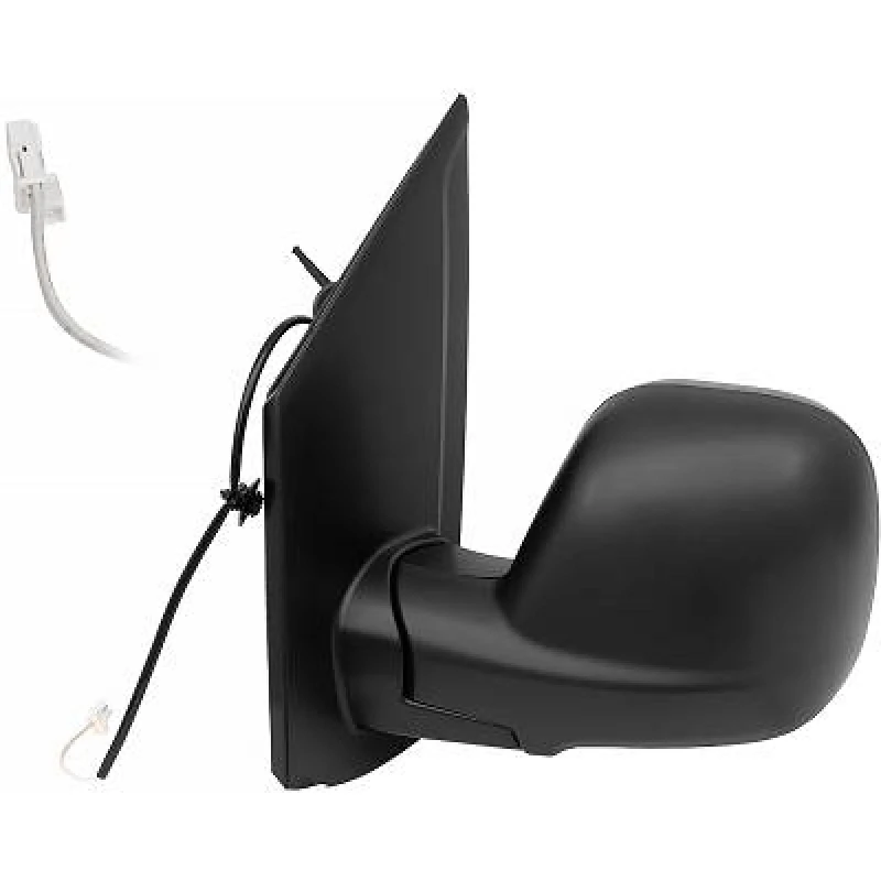 Image of DIEDERICHS 4098025 Wing mirror Left, black, Control: cable pull, Grained Outside Mirror (50)