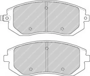 Image of Ferodo FDB1639 Brake Pad Set Front Axle Premier Car
