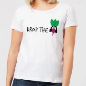 Image of Drop the Beet Womens T-Shirt - White - 3XL