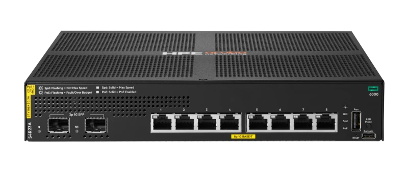 Image of HPE HPE Aruba Networking CX 6000 8p 10M/100M/1G Class4 PoE 2p SFP 1G 6