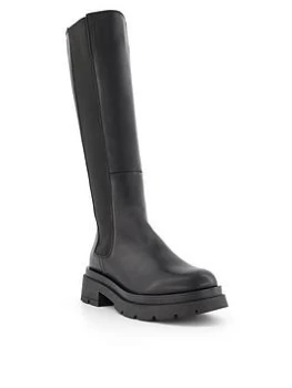 image of Dune London Tempas Chelsea High Leg Boots - Black