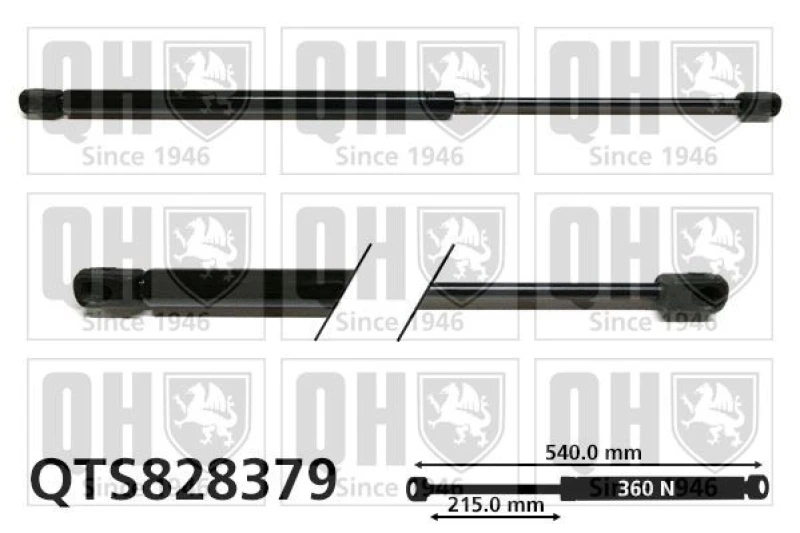 Image of QUINTON HAZELL Gas Spring, rear windscreen QUINTON HAZELL QTS828379