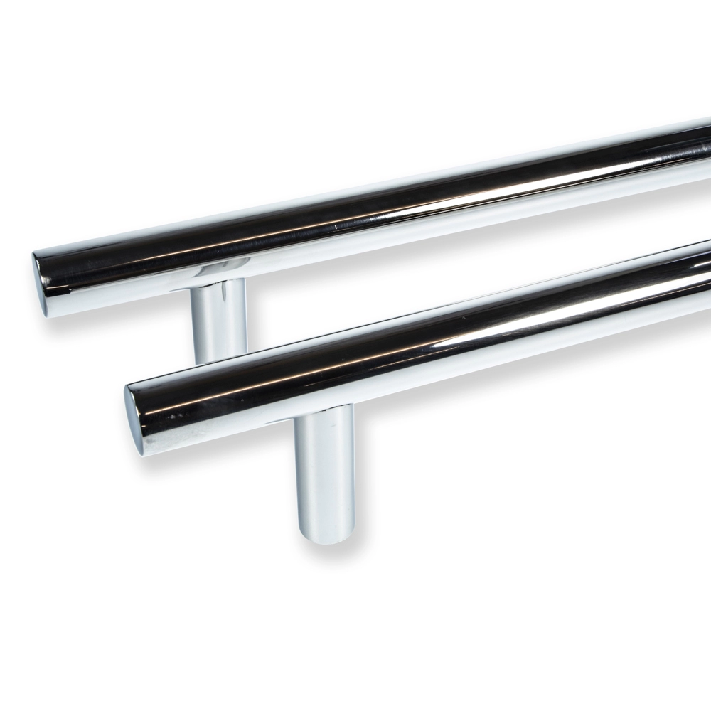 image of LocksOnline Guardsman Polished Stainless Steel Back to Back Door Pull Handle