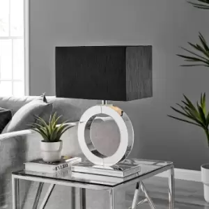 Image of Clara Energy Efficient Mirrored Halo Table Lamp Light (Including Bulb)