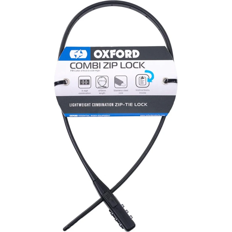 Image of Oxford Combi Zip Lock 470mm Black Black