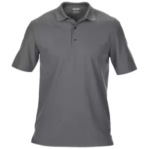 image of Gildan Mens Performance Sport Double Pique Polo Shirt (S) (Charcoal)