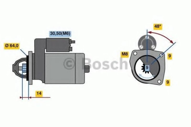 Image of Starter motor Bosch 0 986 024 020